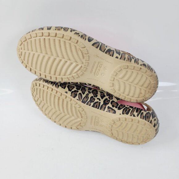 Crocs Kadee Women's Tan Brown Leopard Print Slip On Ballet Flats Size US 8 - Picture 5 of 7